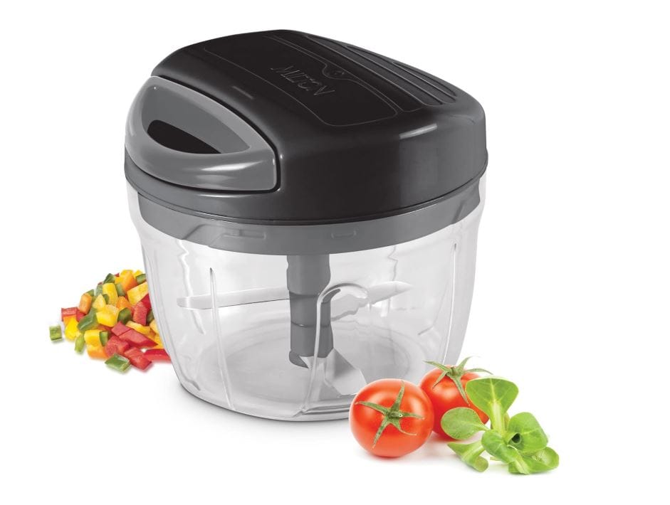 MILTON Xpress Safe Chopper Big,610 Ml,Black|3 Blades With Safety Cover For Effortlessly Chopping Vegetables & Fruits For Your Kitchen With Storage 