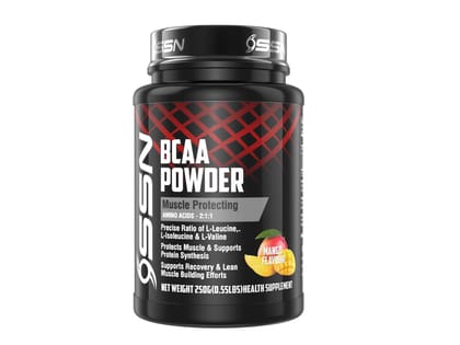 OSSN Bcaa Powder, 5g Bcaas In 2:1:1 Ratio, 41 Servings, For Muscle Recovery & Endurance, Intra Workout, (250gm, Mango) OSSN Bcaa Powder, 5g Bcaas In 2:1:1 Ratio, 41 Servings, For Muscle Recovery & Endurance, Intra Workout, (250gm, Mango)