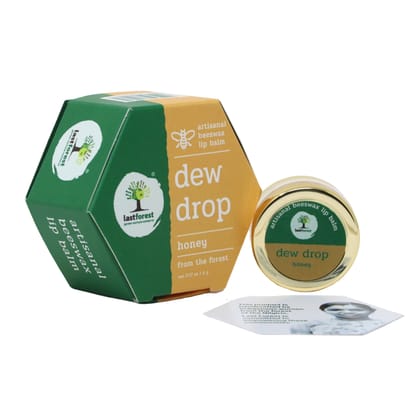 Last Forest Beeswax Natural Lip Balm for Men & Women 5g | Organic & Natural | Non-sticky | 24 Hrs Lip Moisturizer For Dry And Chapped Lips | SPF with Vitamin A | Nourish & Protect (Honey)