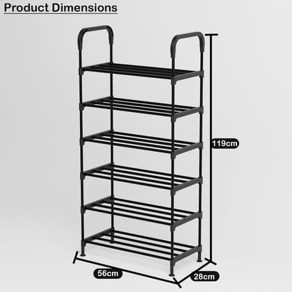 6-Tier Shoe Rack - Space-Saving & Stylish Footwear Organizer