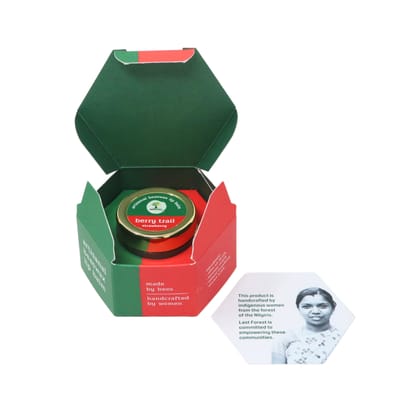 Last Forest Beeswax Natural Lip Balm for Men & Women 5g | Organic & Natural | Non-sticky | 24 Hrs Lip Moisturizer For Dry And Chapped Lips | SPF with Vitamin A | Nourish & Protect (Strawberry)