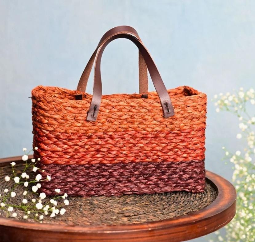 Handcrafted Sabai Grass Coloured Bag - Handbags | Buy online on ZillyBuy
