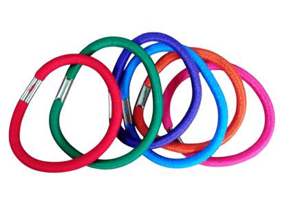 Vibrant Hair Elastics Set - Assorted Colors(12 Pairs)