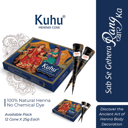 Kuhu Natural Henna-Based Mehendi Cones Set Kuhu Natural Henna-Based Mehendi Cones Set