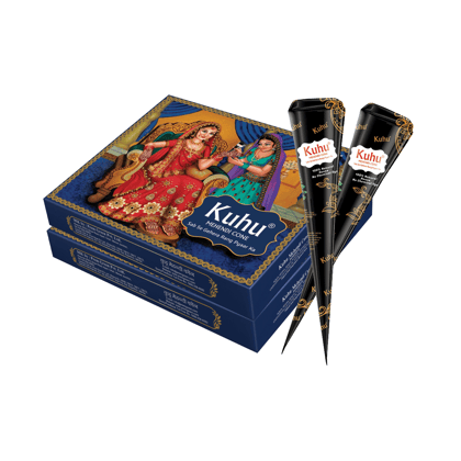 Kuhu Natural Henna-Based Mehendi Cones Set