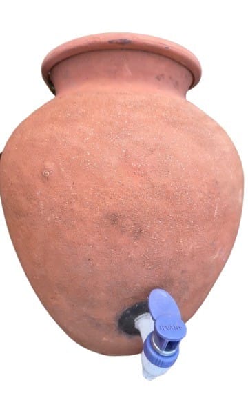 Terracotta Clay Water Pot with Tap - Natural Cooling