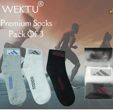 WEKTU  Unisex Solid Ankle Length  (Pack of 3)