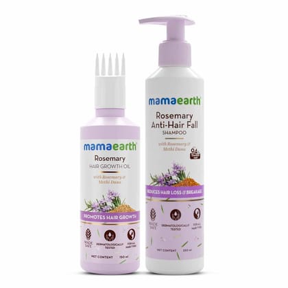 Mamaearth Rosemary Hair Growth Combo | Hair Growth Oil | Anti Hairfall Shampoo| 490 Grams Mamaearth Rosemary Hair Growth Combo | Hair Growth Oil | Anti Hairfall Shampoo| 490 Grams - White / 200 ml (Pack of 2) Mamaearth Rosemary Hair Growth Combo | Hair Growth Oil | Anti Hairfall Shampoo| 490 Grams Mamaearth Rosemary Hair Growth Combo | Hair Growth Oil | Anti Hairfall Shampoo| 490 Grams - White / 200 ml (Pack of 2)
