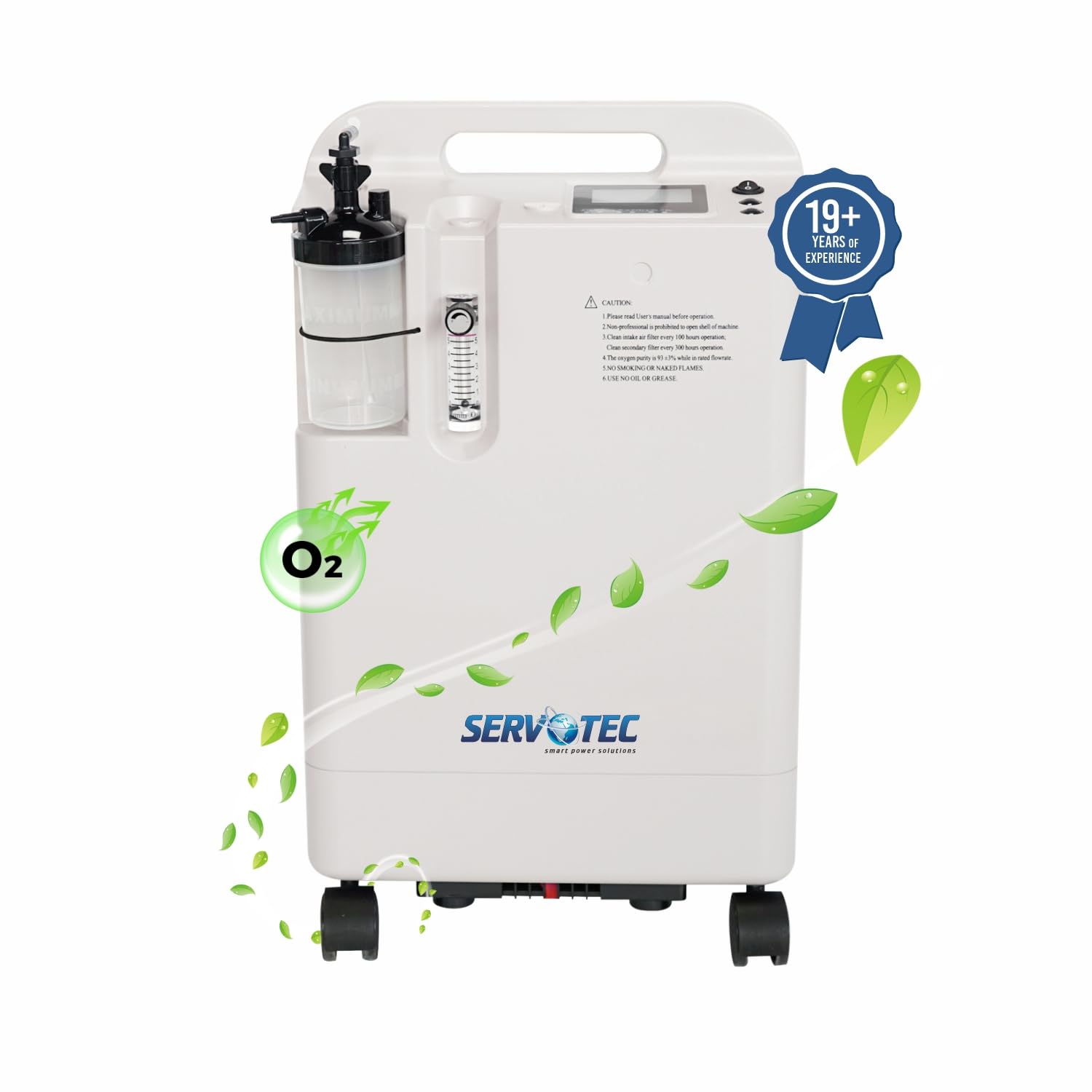 Servotech 5L Oxygen Concentrator for Home & Medical Use | Adjustable Flow 1-5LPM | Compact & Portable Design | CE Certified | Includes All Accessories (5BW Oxygen Concentrator 5 Litres)