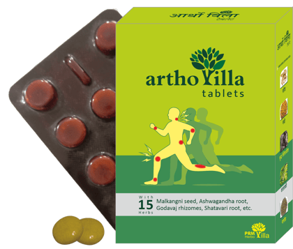 PRM Artho Villa Ayurvedic Arthritis Tablet, Joints Pain, Back Pain Remedy, 30 Tab (Pack of 2)