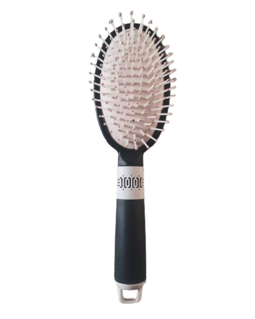 Hair Brush With Strong & Flexible Nylon Bristles Having Anti-static Ball Tips, For Grooming, Straightening,
