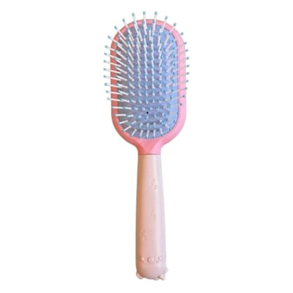 Hair Brush With Strong & Flexible Nylon Bristles having Anti-static Ball Tips, For Grooming, Straightening in Bule Colour
