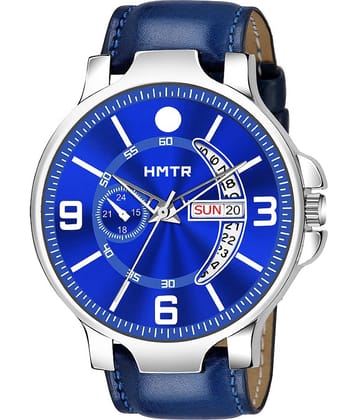 HMTr Blue Leather Analog Men's Watch