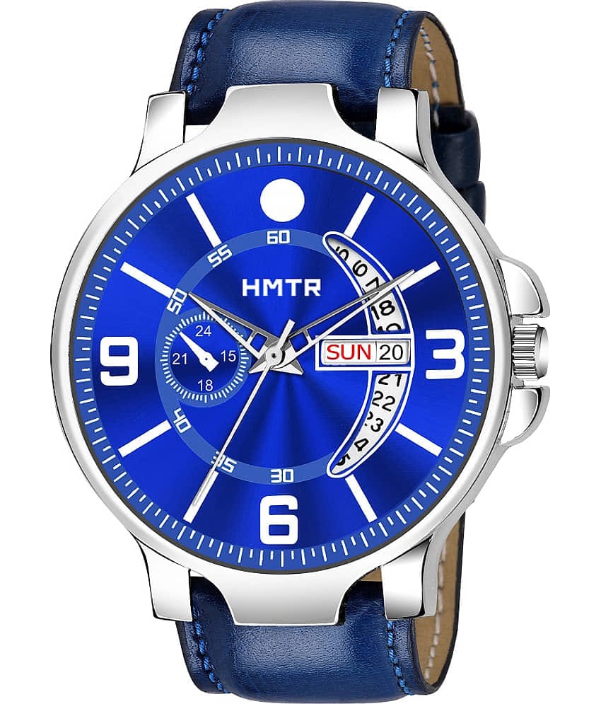 HMTr Blue Leather Analog Men's Watch