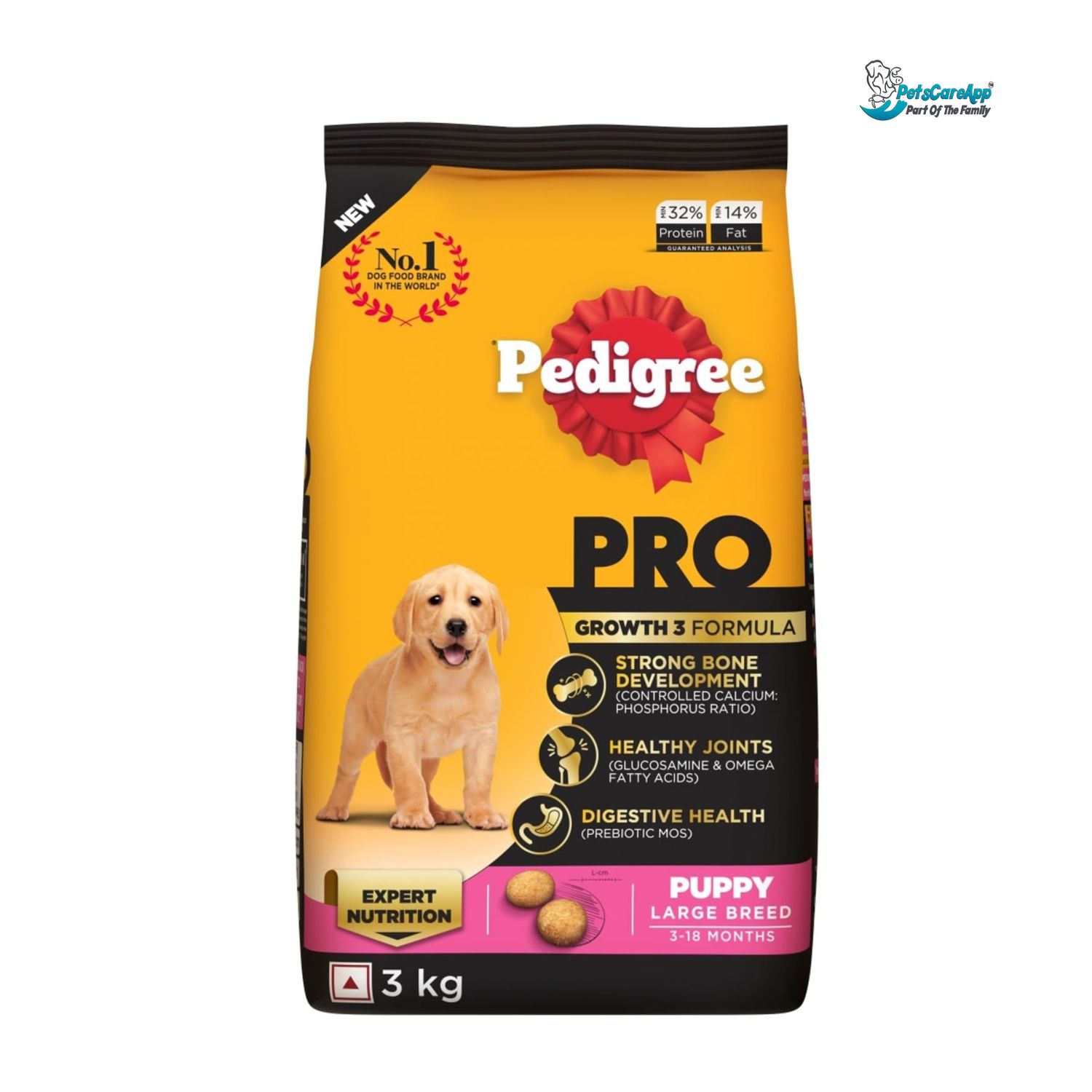 Pedigree PRO Puppy Large Breed, 3 kg Dry Dog Food