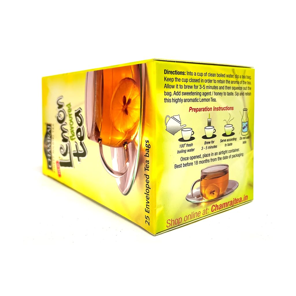 CHAMRAJ Lemon Flavoured Tea (25 Dip Bags)