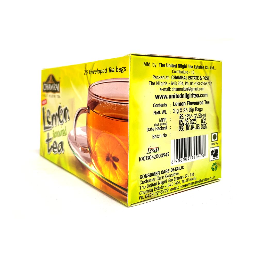CHAMRAJ Lemon Flavoured Tea (25 Dip Bags)