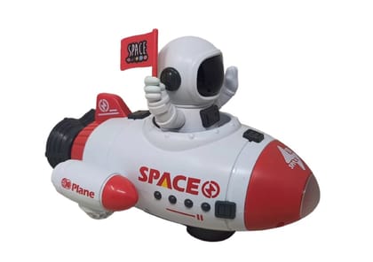 KTRS Enterprise Space Shuttle Toy with 360 Degree Rotation, Music and Lights, for Kids, Electric Spaceship Spinning with Floating Function