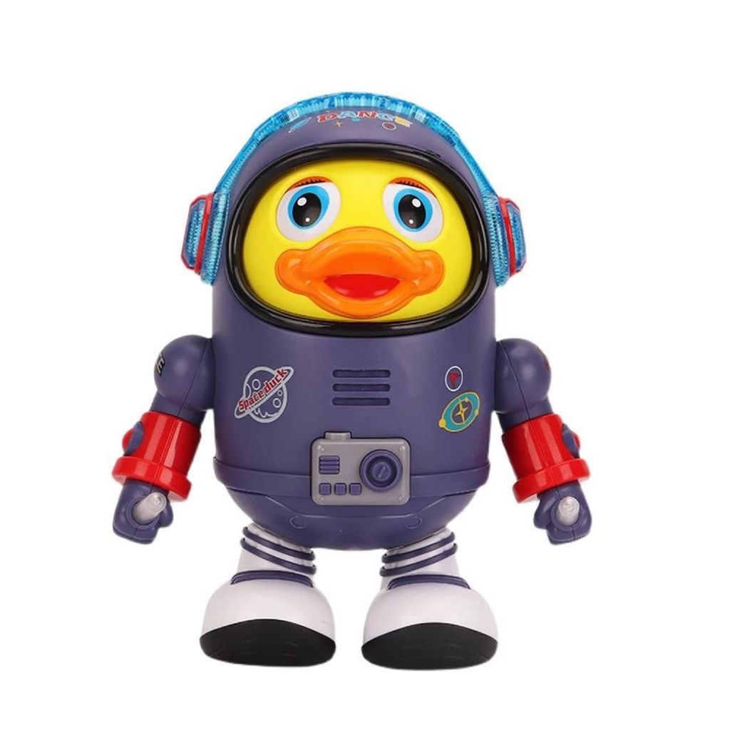 KTRS Enterprise Baby Duck Toy Musical Interactive Toy Electric with Lights and Sounds Dancing Robot Space Elements for Infants Babies Kids Gift