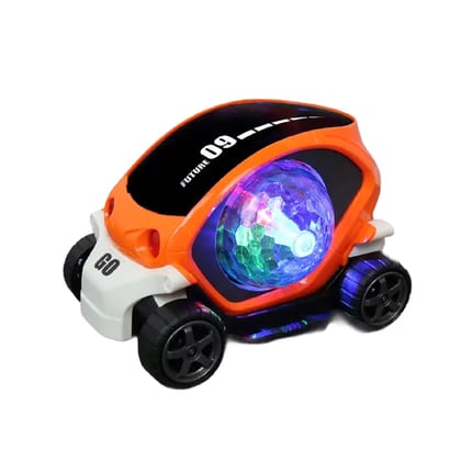 KTRS Enterprise 3D Light Rotating Colorful Music Cartoon Traffic Vehicle Children Electric Car Toy