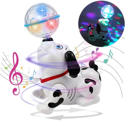 KTRS Enterprise Electronic Toys Rotating Top Ball Musical Singing Walking Lighting Puppy Electric Dancing Dog Toy
