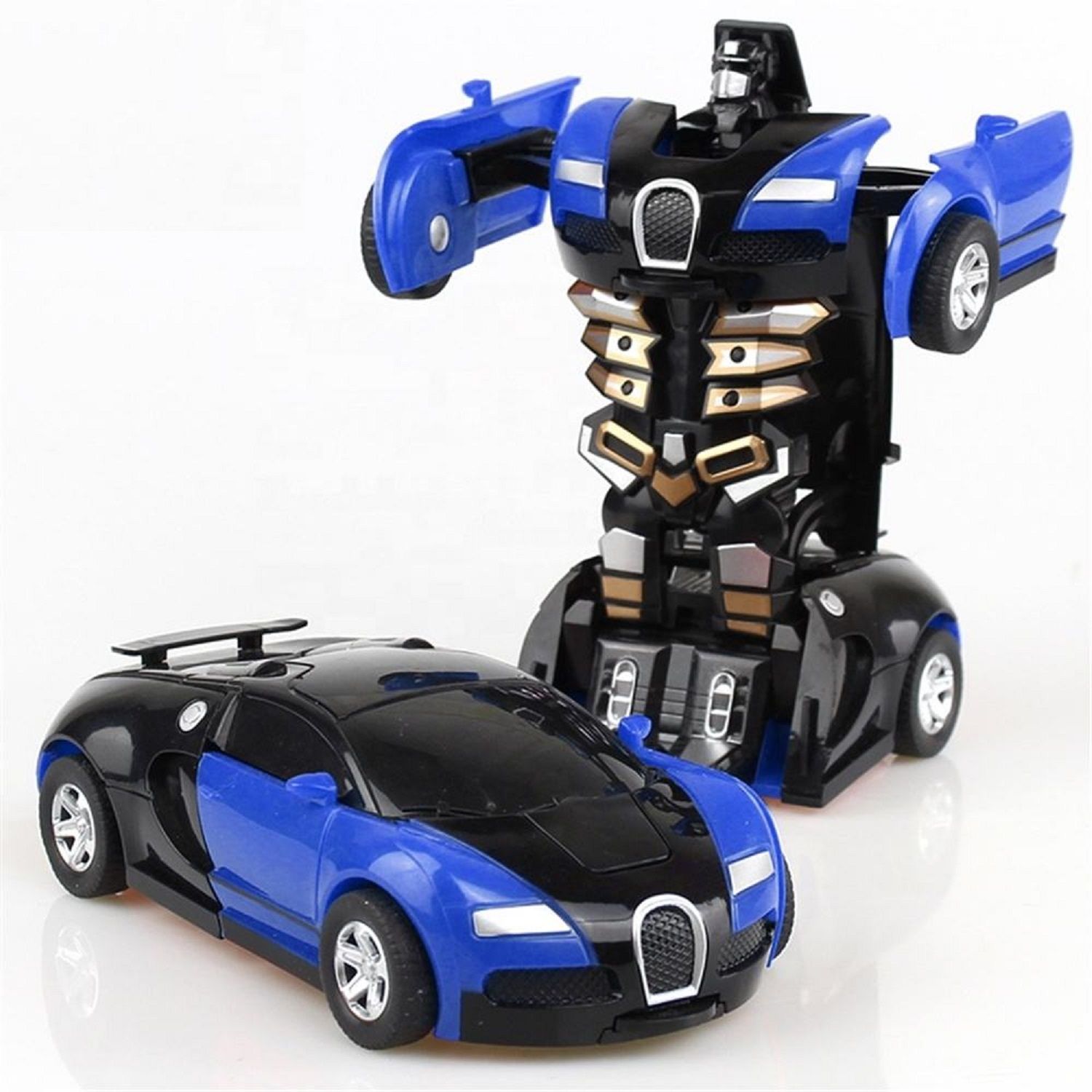 KTRS Enterprise Deformation Car Toys Transformation on Bump or Dash Robot Plastic Vehicles Toy Model Cars for Boys Kids Gift Multi Color