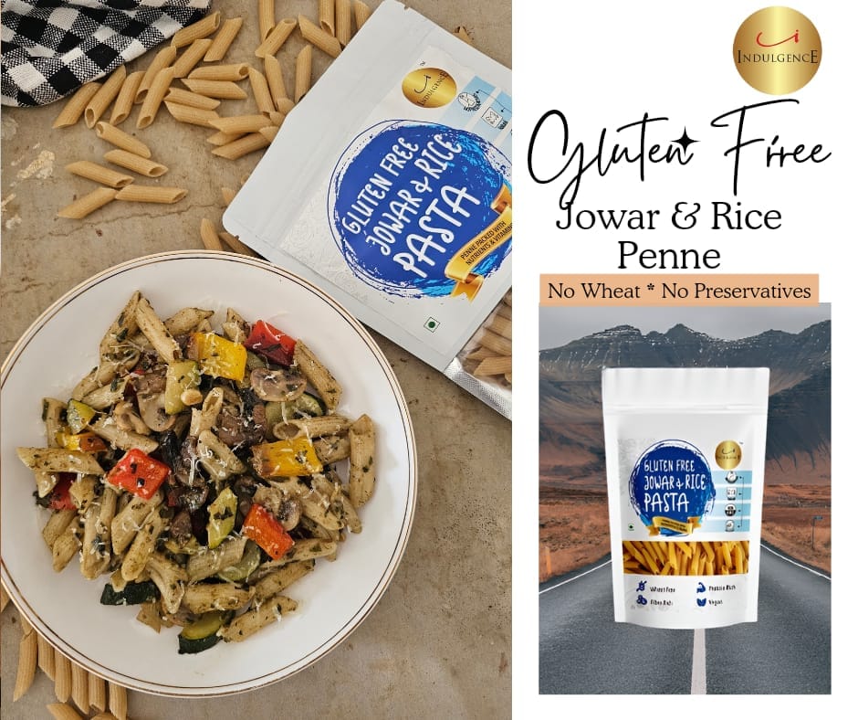 Gluten Free Jowar & Rice Penne Pasta Pack of 2 (400 gms) - Wheat Free, Vegan