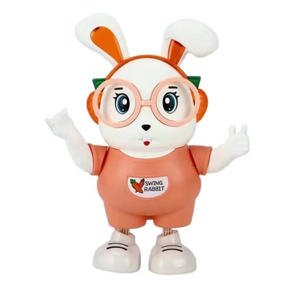 KTRS Enterprise Dancing Swing Robot Rabbit with Music Light Robot Swing Toy for Kids Plastic Toys