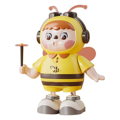 KTRS Enterprise Dancing Bee Musical Toy - Baby Crawling Robot with Cool Lights & Dynamic Music, Moving Legs, Twisting Body & Moving Eyes