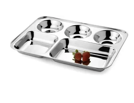 Sakhuja Traders Bhojan Thali/ Plate 1 Pcs With Heavy Mirror Polish Dinner Plate