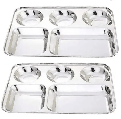 Wektu BHOJAN THAL/PLATE 2 PCS WITH HEAVY MIRROR POLISH Dinner Plate