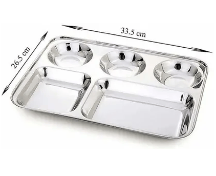 Wektu BHOJAN THAL/PLATE 5 PCS WITH HEAVY MIRROR POLISH Dinner Plate