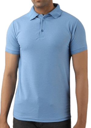 Sky Blue Men's Polo T-Shirt