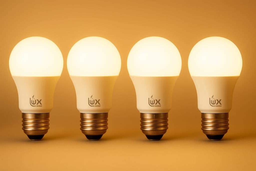 UBX 5-watt LED Bulb | AceSaver LED Bulb | Base: E27 Light Bulb for Home | Warm White, Pack of 4