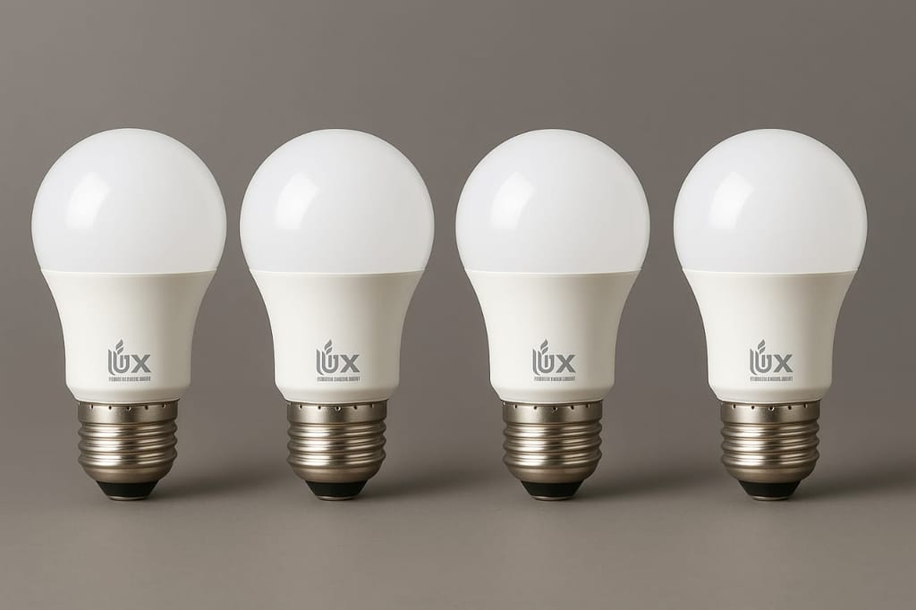 UBX 5-watt LED Bulb | AceSaver LED Bulb | Base: E27 Light Bulb for Home | Warm White, Pack of 4