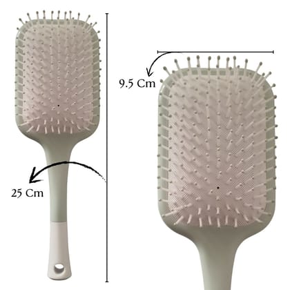Hair Brush with Strong & Flexible Nylon Bristles having Anti-static Ball Tips, For Grooming, Straightening