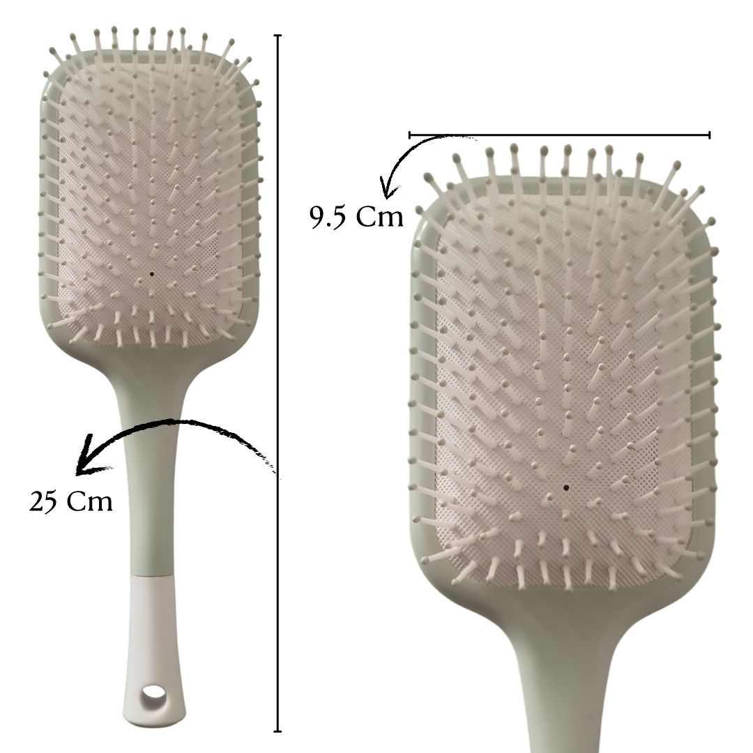 Hair Brush with Strong & Flexible Nylon Bristles having Anti-static Ball Tips, For Grooming, Straightening