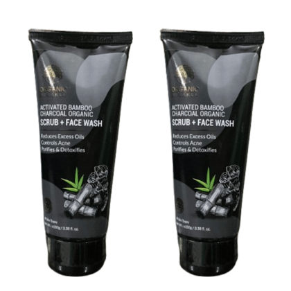 Mirakle Charcoal Face Wash & Scrub 100g each pack of 2 | Deep Cleansing & Exfoliating Face Cleanser | Oil Control & Radiant Skin| Natural Skin Care for Men and Women | Gentle & Improved Skin Texture