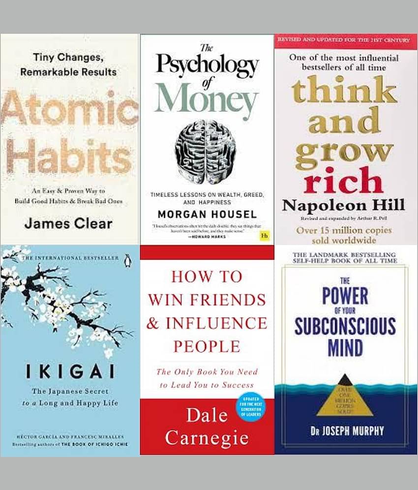 Atomic Habits + Psychology of Money + Ikigai + How To  Win Friends Influence People  + Think  And Grow Rich + The Power of Your Subconscious Mind
