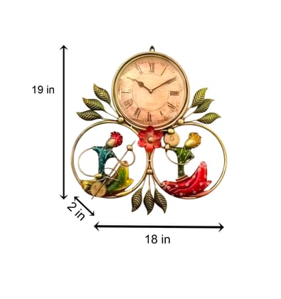 Handcrafted Metal Wall Clock with Musicians & Dancers