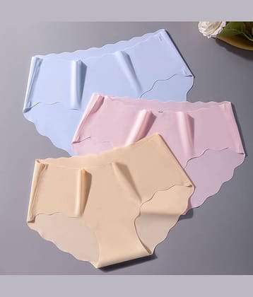 Flenzy Pack of 3 Nylon Hipster For Women ( Multicolor2 )