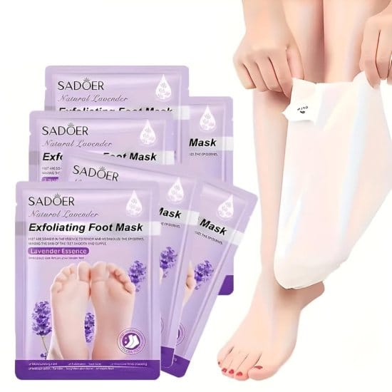 WUGO:: Deep Moisturising Foot Peeling Mask for Cracked Feet | Dead Skin Remover | Make Your Feet Baby Soft |Lavender | Exfoliate Foot Crack Socks|with Lavender Remove Dead Skin|Get Result Soft Feet in 5-7 Days (Medically Original Peeling Mask-1 Pair)