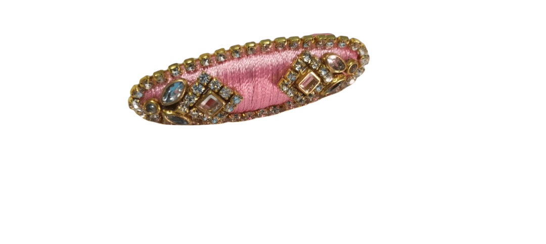 Pink Crystal Embellished SAREE Accessory