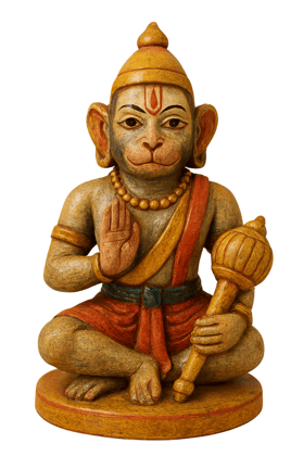 Handcrafted Lord Hanuman Statue - Divine Idol for Home & Puja Handcrafted Lord Hanuman Statue - Divine Idol for Home & Puja