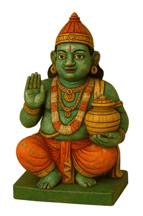 Handcrafted Indian Deity Statue - Serene Artistry Handcrafted Indian Deity Statue - Serene Artistry