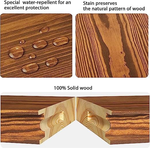 Wood Floating Shelves Set of 2 - Rustic Shelf 22 inch - Made in India - Wide Wooden Wall Shelves for Living Room Bedroom Kitchen Bathroom Farmhouse - Walnut Color - 22 D x 6.7W x 1.2H (22inch)