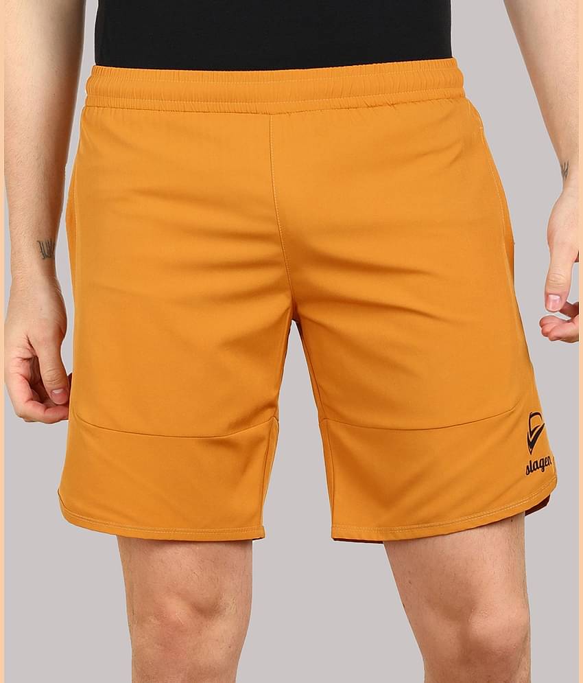 SLAGEN - Mustard Polyester Men's Running Shorts ( Pack of 1 )