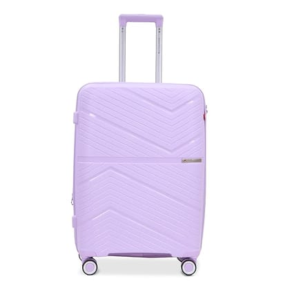 AMERICAN TRAVELLER TourisPrime Trolley Bag Set of 3 | Polypropylene Hard-Shell Luggage| Expandable Travel Suitcase | TSA-Type Lock | Anti-Theft Zip | 8 Dual Wheels (1, Light Purple, L28)