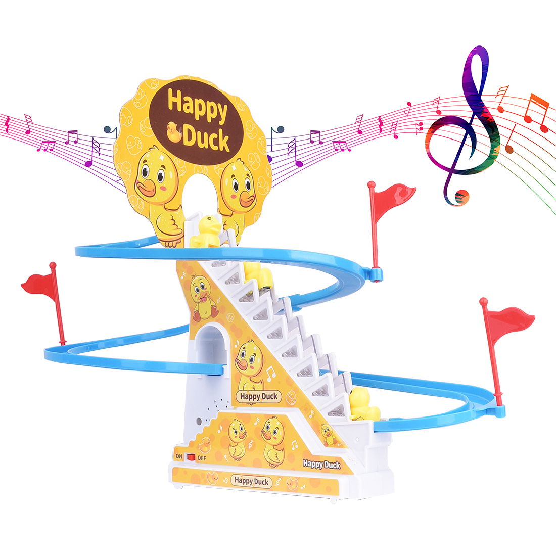 Musical Duck Track | Duck Race Track Set | Happy Duck Track Toy | Small Duck Climbing Stairs | Small Duck Music Climbing Track | Happy Duck Toys | Duck Track Toys | kids Toys | Children's Toys | Baby Toys