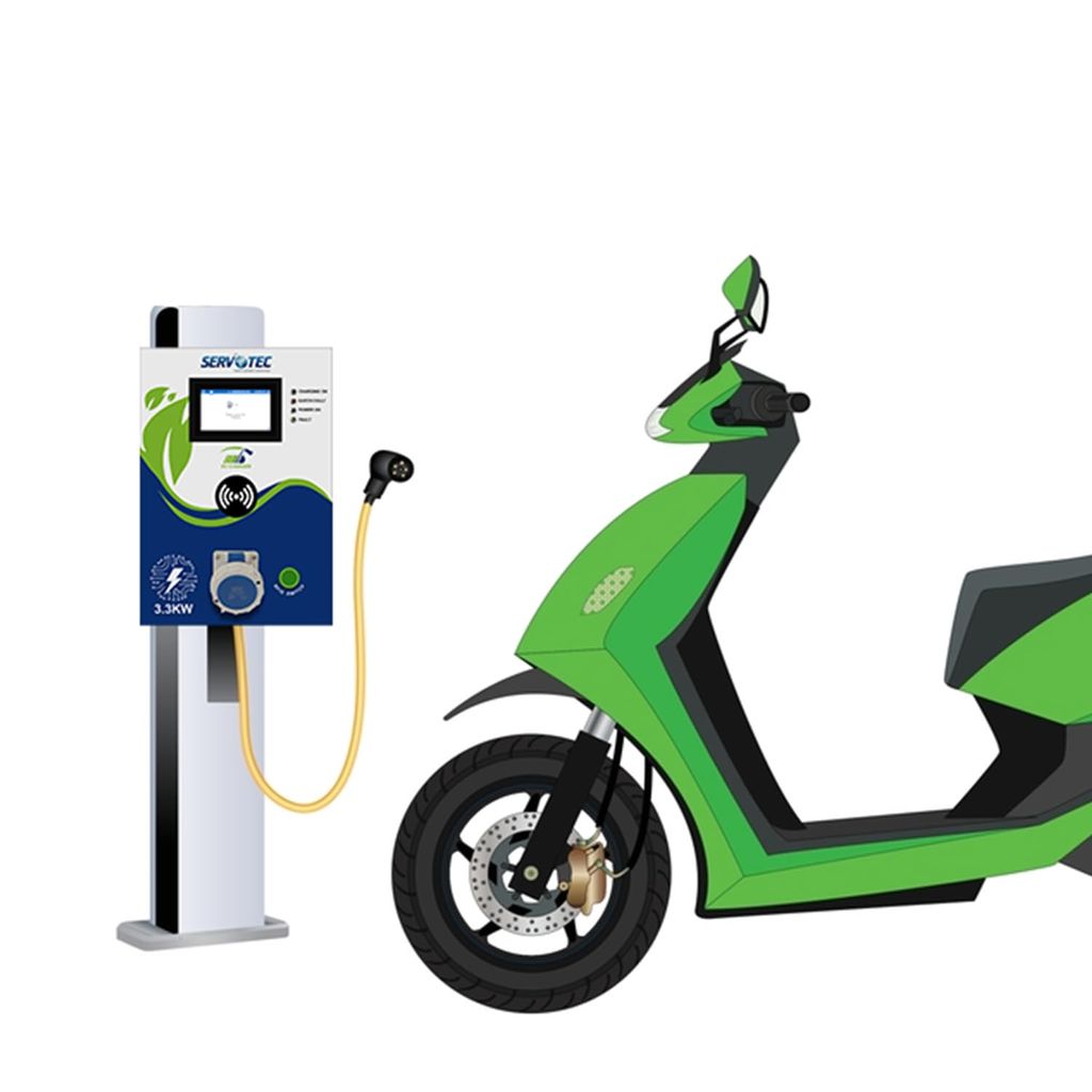 Servotech AC Charger 3.3kW Electric Vehicle Charger: Efficient and Fast Charging for Your EV | Indoor and Outdoor Use | Supports: Electric 2 Wheeler, 3 Wheeler, 4 Wheeler
